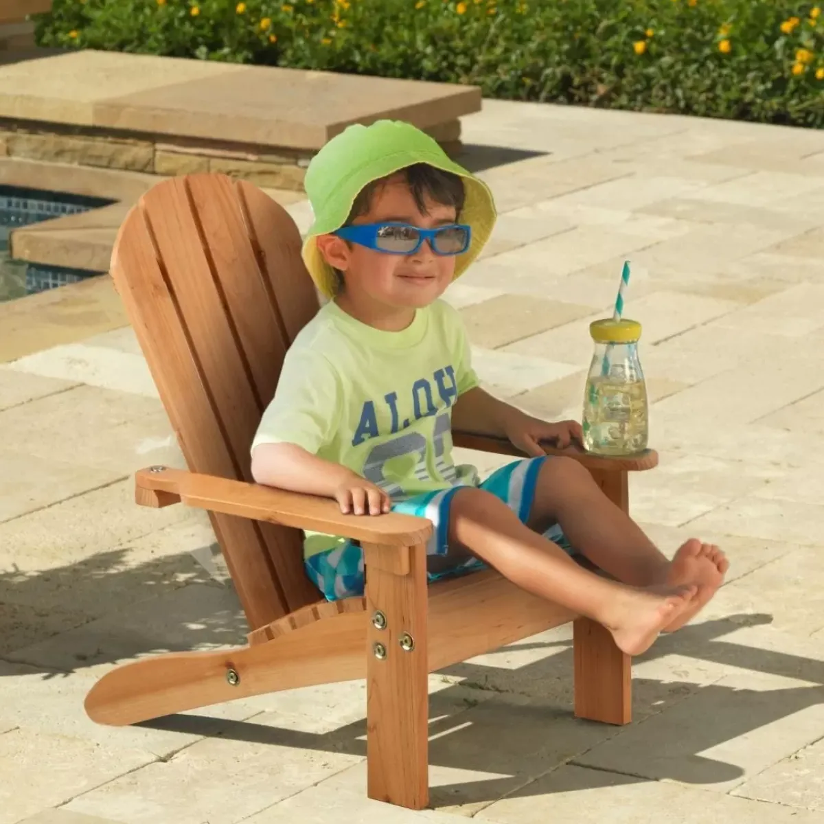 Outdoor Kids' Chairs^KidKraft Adirondack Chair - Honey