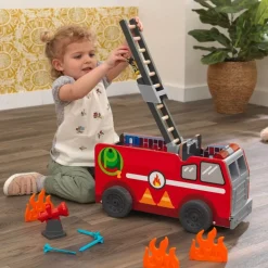 Play Sets^KidKraft Adventure Bound™: 2-In-1 Transforming Fire Truck Play Set