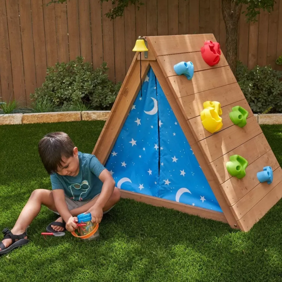 Toddler Climbers^KidKraft A-Frame Hideaway & Climber