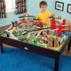 Train Sets & Tables^KidKraft Airport Express Train Table Set - Espresso