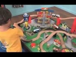 Train Sets & Tables^KidKraft Airport Express Train Table Set - Espresso