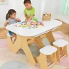 Bedroom^KidKraft Arches Expandable Table & Bench Set - White