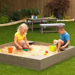 Sandboxes^KidKraft Backyard Sandbox - Gray