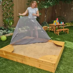 Sandboxes^KidKraft Backyard Sandbox - Honey