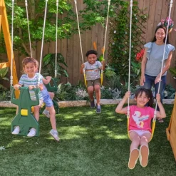 Swing Sets^KidKraft Bear Cave Lodge Swing Set / Playset