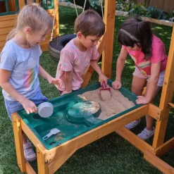 Swing Sets^KidKraft Bear Cave Lodge Swing Set / Playset