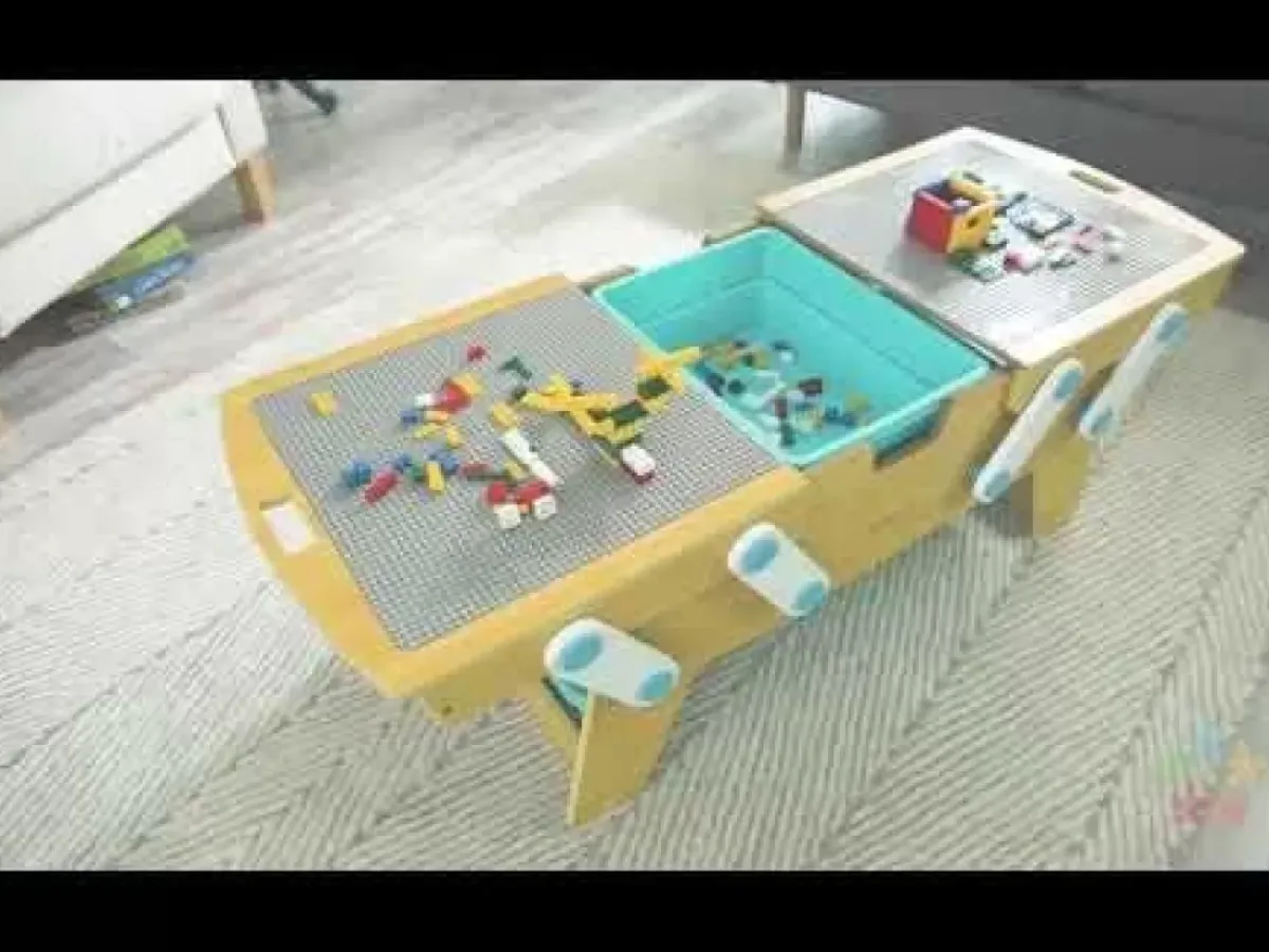 Activity Tables^KidKraft Building Bricks Play N Store Table