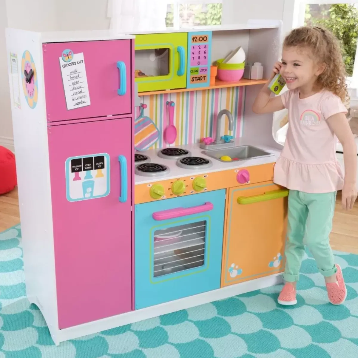 Play Kitchens^KidKraft Deluxe Big And Bright Play Kitchen