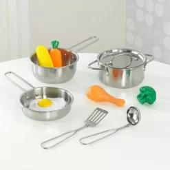 Play Kitchen Accessories^KidKraft Deluxe Cookware Set With Food