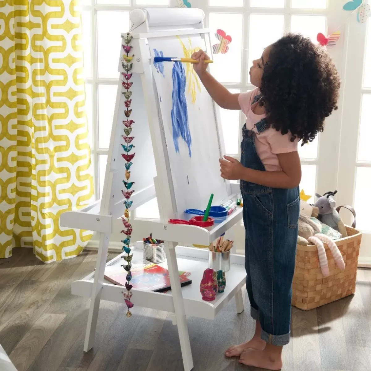 Playroom^KidKraft Deluxe Wooden Easel - White