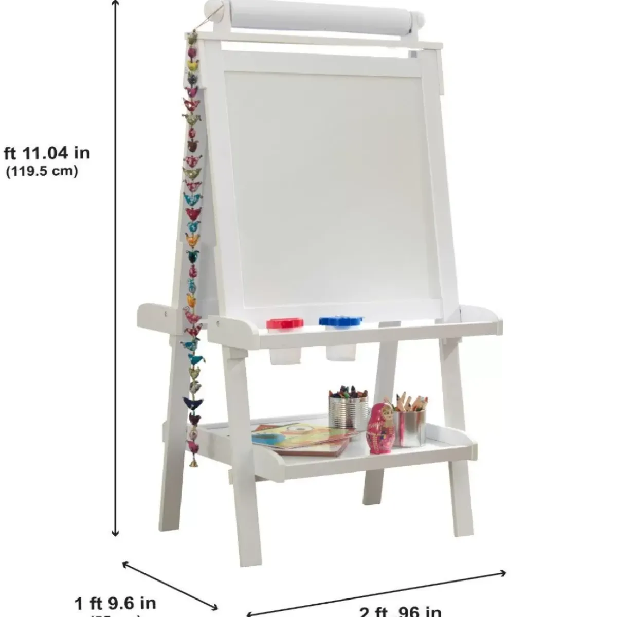 Playroom^KidKraft Deluxe Wooden Easel - White