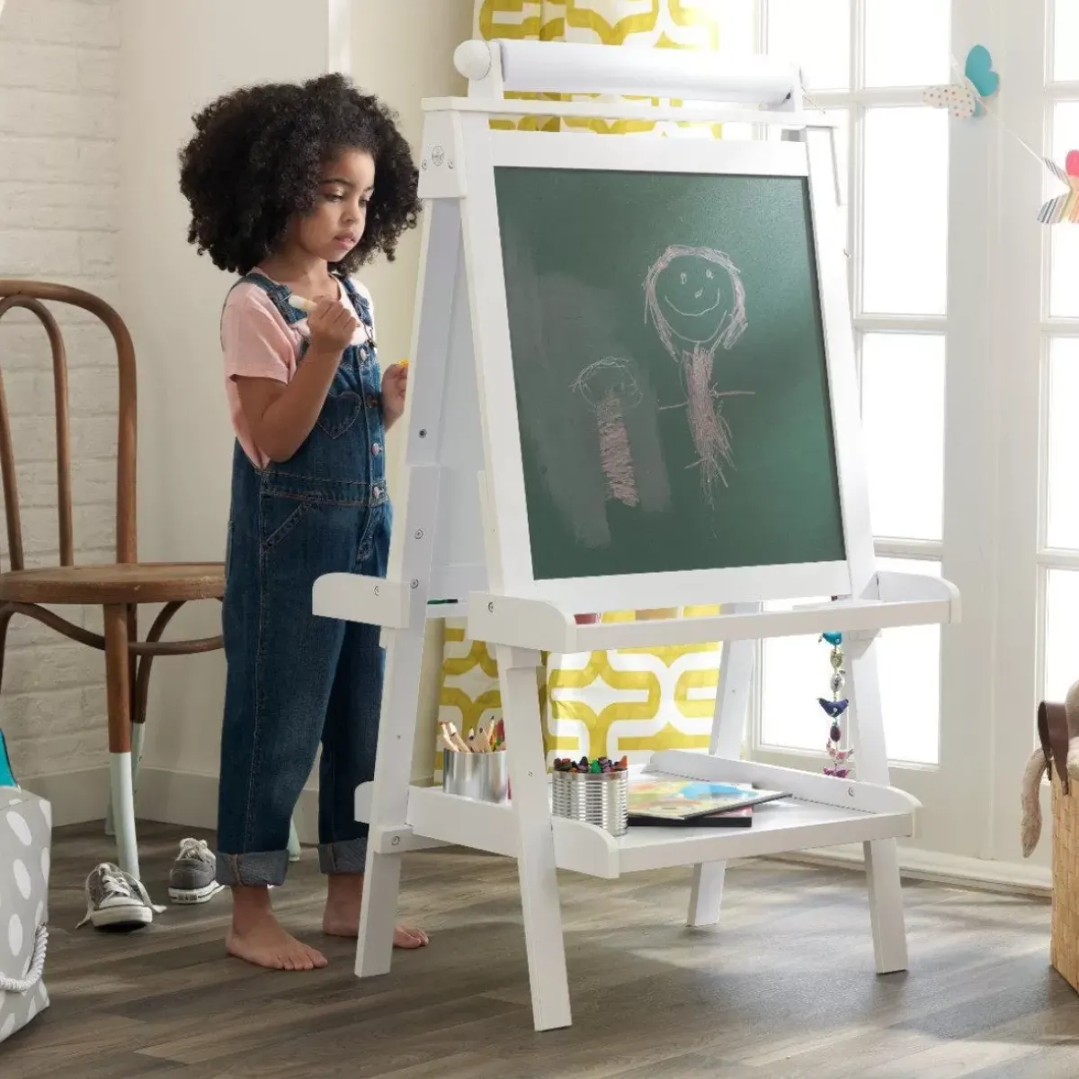 Playroom^KidKraft Deluxe Wooden Easel - White