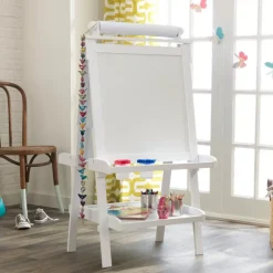 Playroom^KidKraft Deluxe Wooden Easel - White