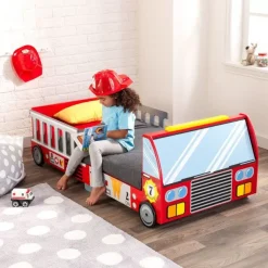 Bedroom^KidKraft Fire Truck Toddler Bed