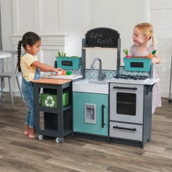 Play Kitchens^KidKraft Garden Gourmet Play Kitchen With Ez Kraft Assembly™