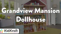 Dollhouses^KidKraft Grand View Mansion Dollhouse With Ez Kraft Assembly™