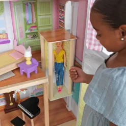 Dollhouses^KidKraft Grand View Mansion Dollhouse With Ez Kraft Assembly™