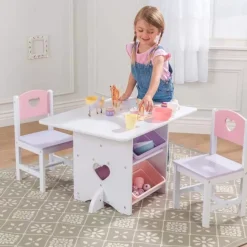Bedroom^KidKraft Heart Table & Chair Set