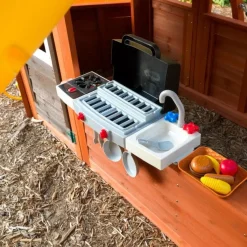 Swing Sets^KidKraft Lookout Extreme Wooden Swing Set / Playset