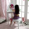 Bedroom^KidKraft Medium Vanity & Stool - White