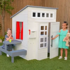 Outdoor Playhouses^KidKraft Modern Outdoor Playhouse - White