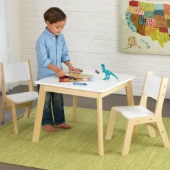 Bedroom^KidKraft Modern Table & 2 Chair Set - White