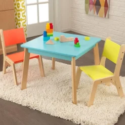 Bedroom^KidKraft Modern Table & 2 Chair Set - Highlighter