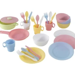 Play Kitchen Accessories^KidKraft 27-Piece Pastel Cookware Playset