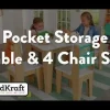 Bedroom^KidKraft Pocket Storage Table And 4 Chair Set - Natural