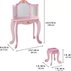 Bedroom^KidKraft Princess Vanity & Stool