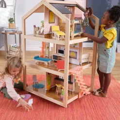Dollhouses^KidKraft So Stylish Mansion Dollhouse - Boho Naturals