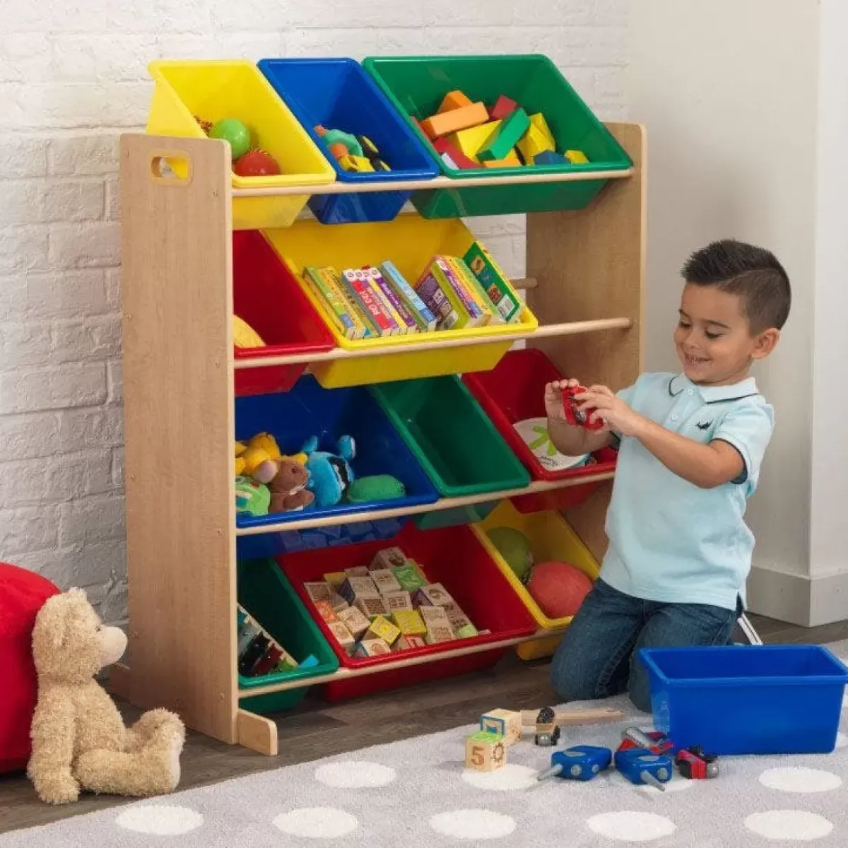 Storage^KidKraft Sort It & Store It Bin Unit - Primary & Natural