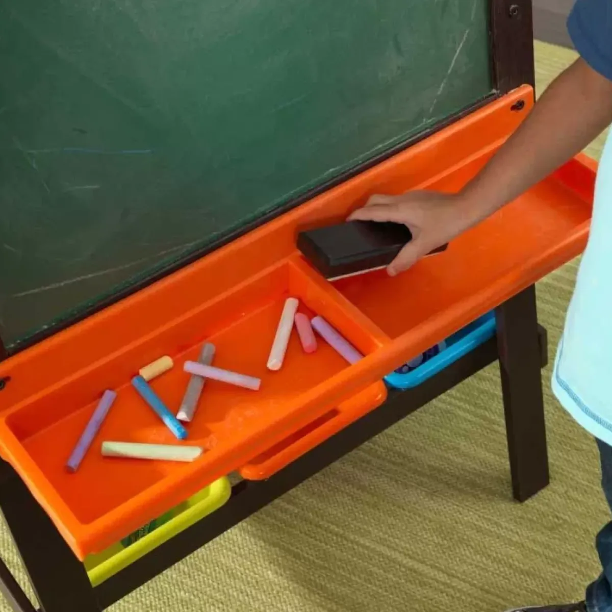 Playroom^KidKraft Storage Easel - Espresso