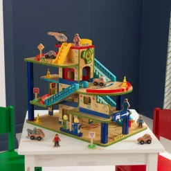 Play Sets^KidKraft Wash N Go Wooden Car Garage