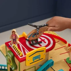 Play Sets^KidKraft Wash N Go Wooden Car Garage