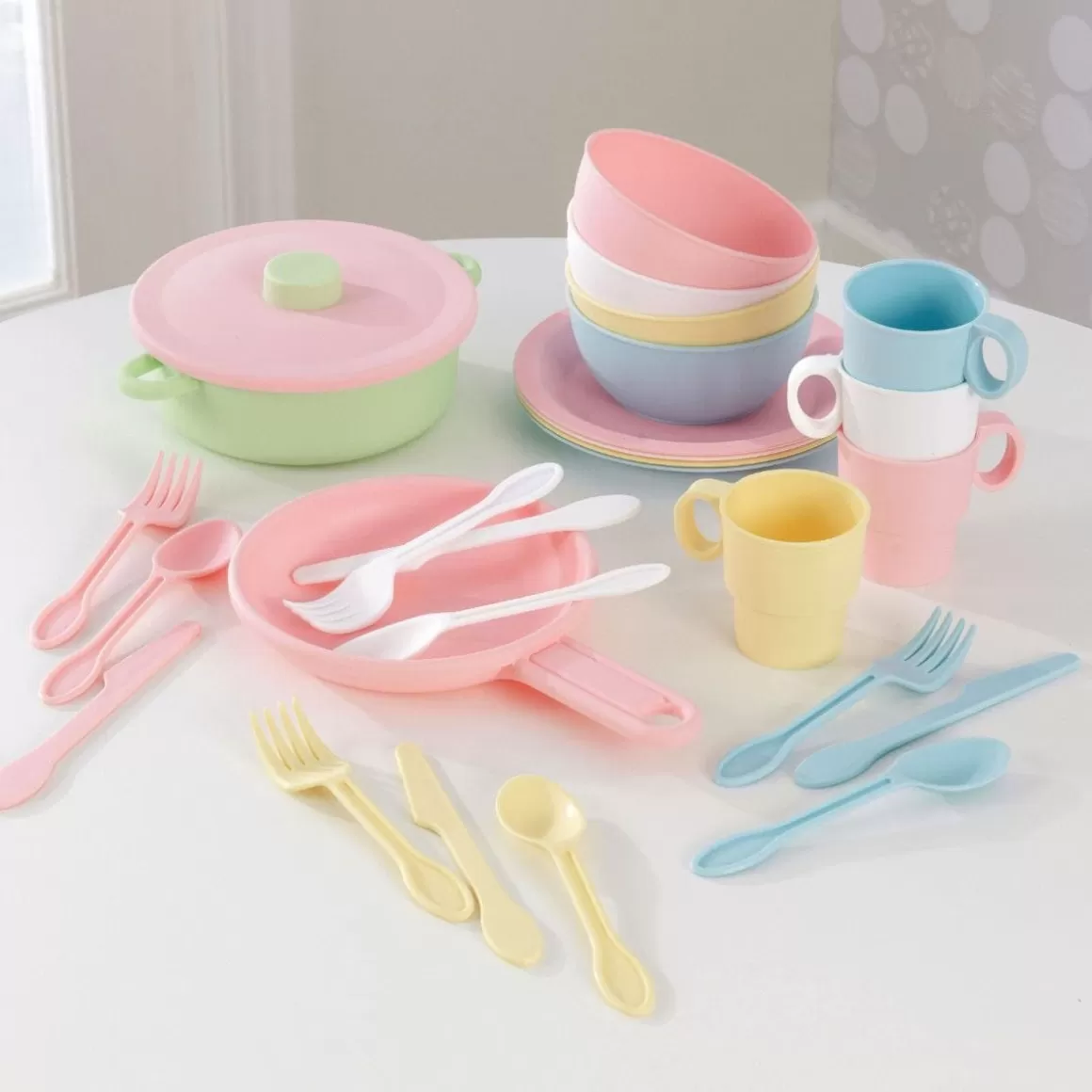 Cheap KidKraft 27-Piece Pastel Cookware Playset