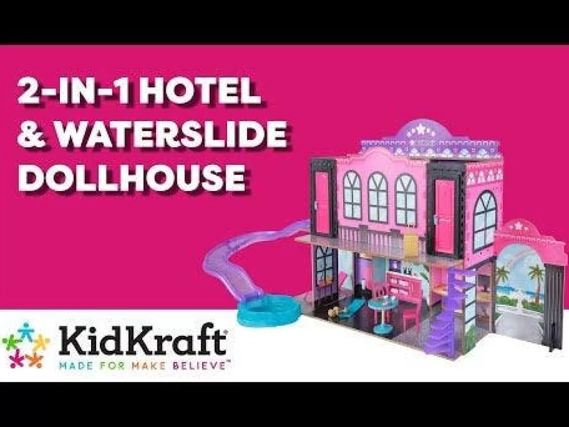 Outlet KidKraft 2-In-1 Hotel & Waterslide Dollhouse