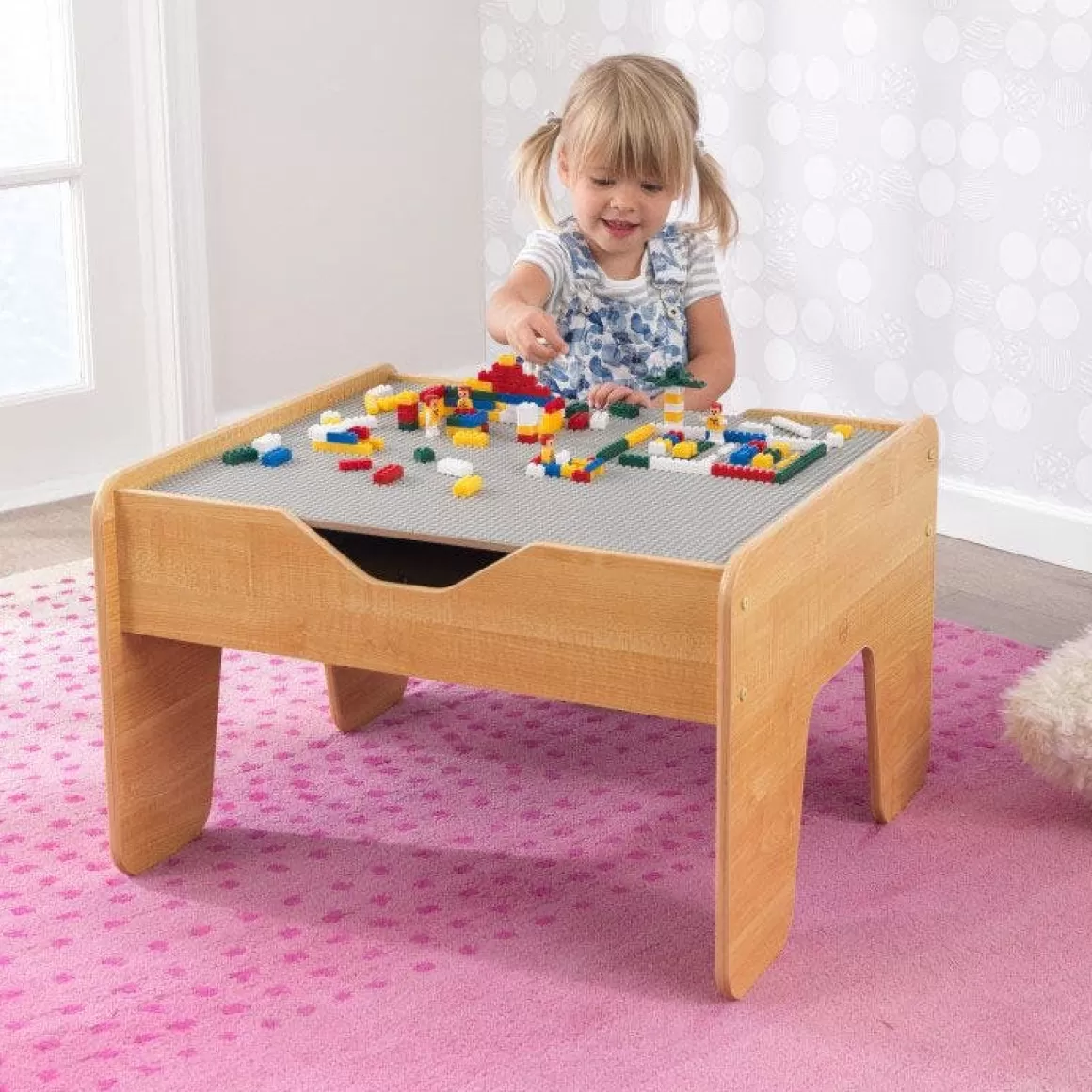 Fashion KidKraft Activity Table With Board - Gray & Natural