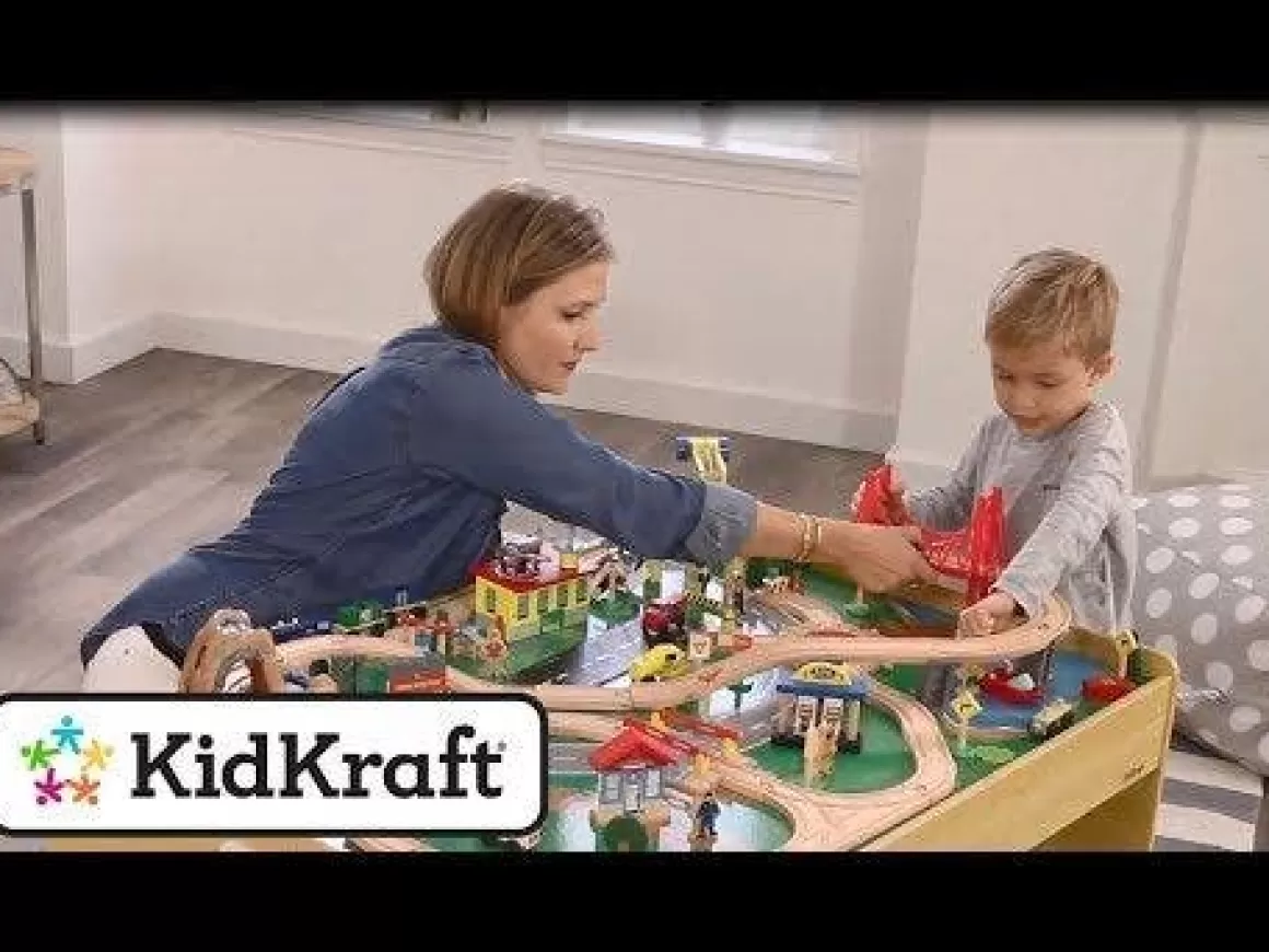 Outlet KidKraft Adventure Town Railway Train Set & Table With Ez Kraft Assembly™