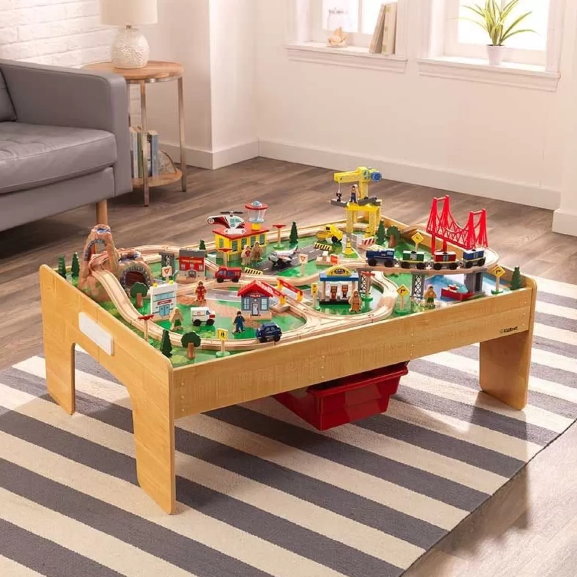 Outlet KidKraft Adventure Town Railway Train Set & Table With Ez Kraft Assembly™