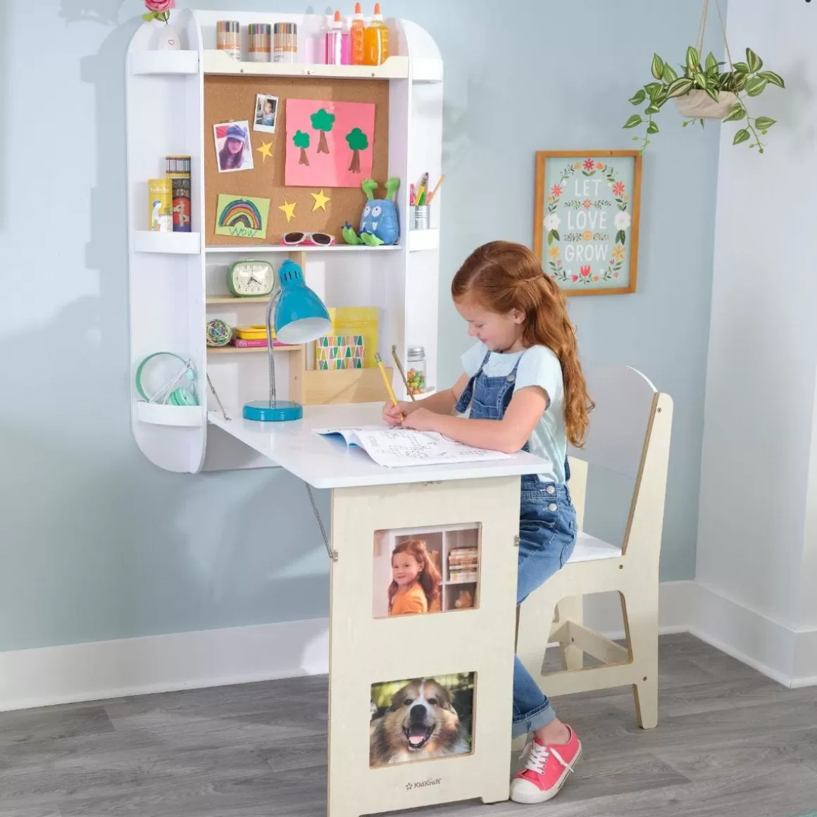 New KidKraft Arches Floating Wall Desk & Chair - White