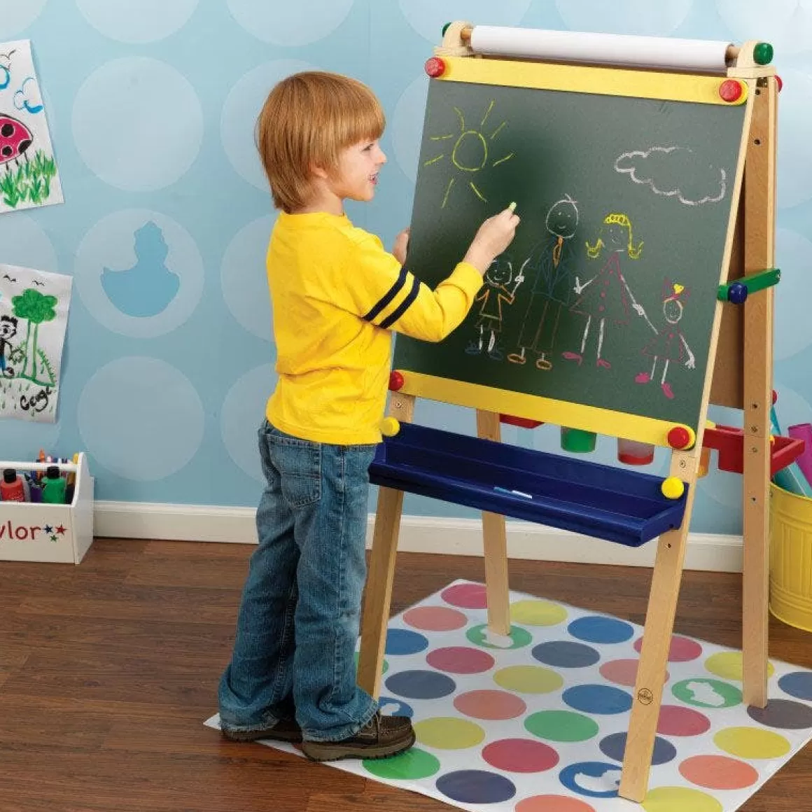 New KidKraft Artist Easel With Paper Roll- Primary