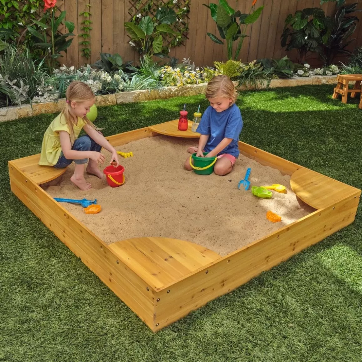 Fashion KidKraft Backyard Sandbox - Honey