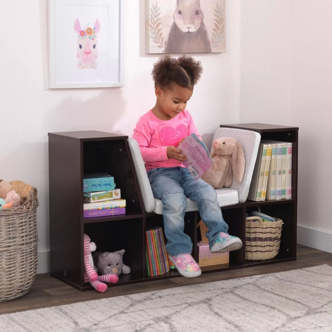 Hot KidKraft Bookcase With Reading Nook - Espresso