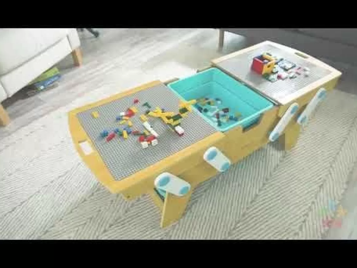 Flash Sale KidKraft Building Bricks Play N Store Table