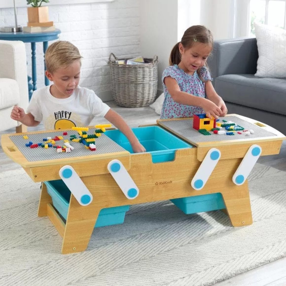 Flash Sale KidKraft Building Bricks Play N Store Table