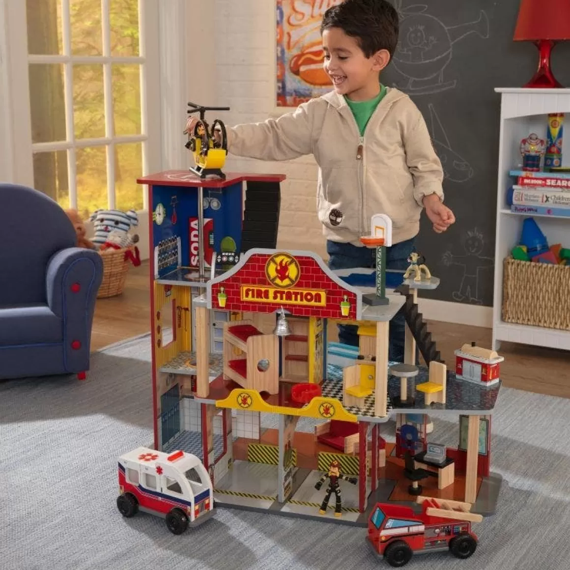 Clearance KidKraft Deluxe Fire Rescue Set