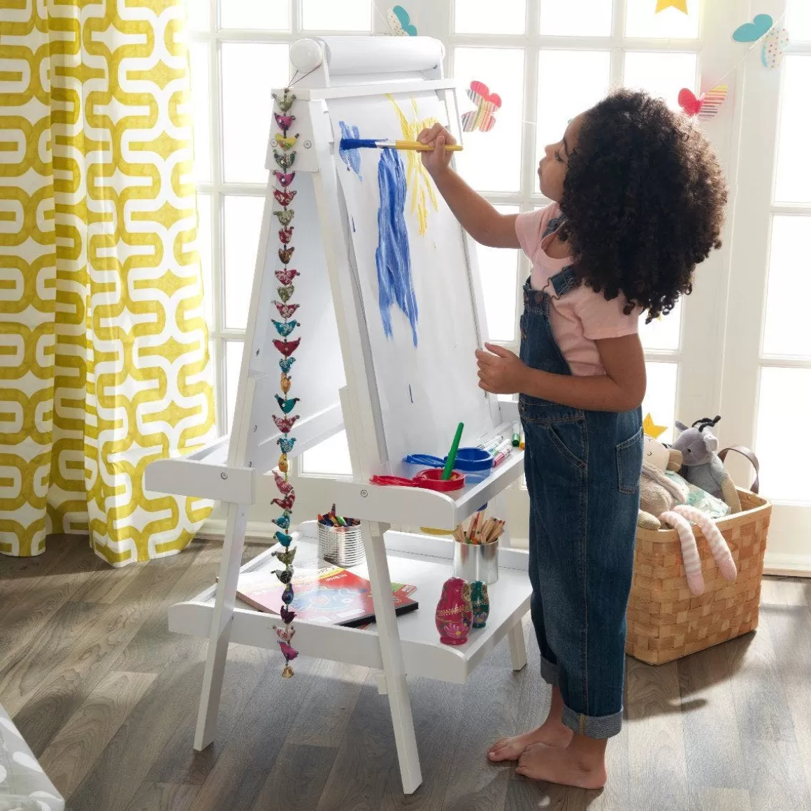 Shop KidKraft Deluxe Wooden Easel - White