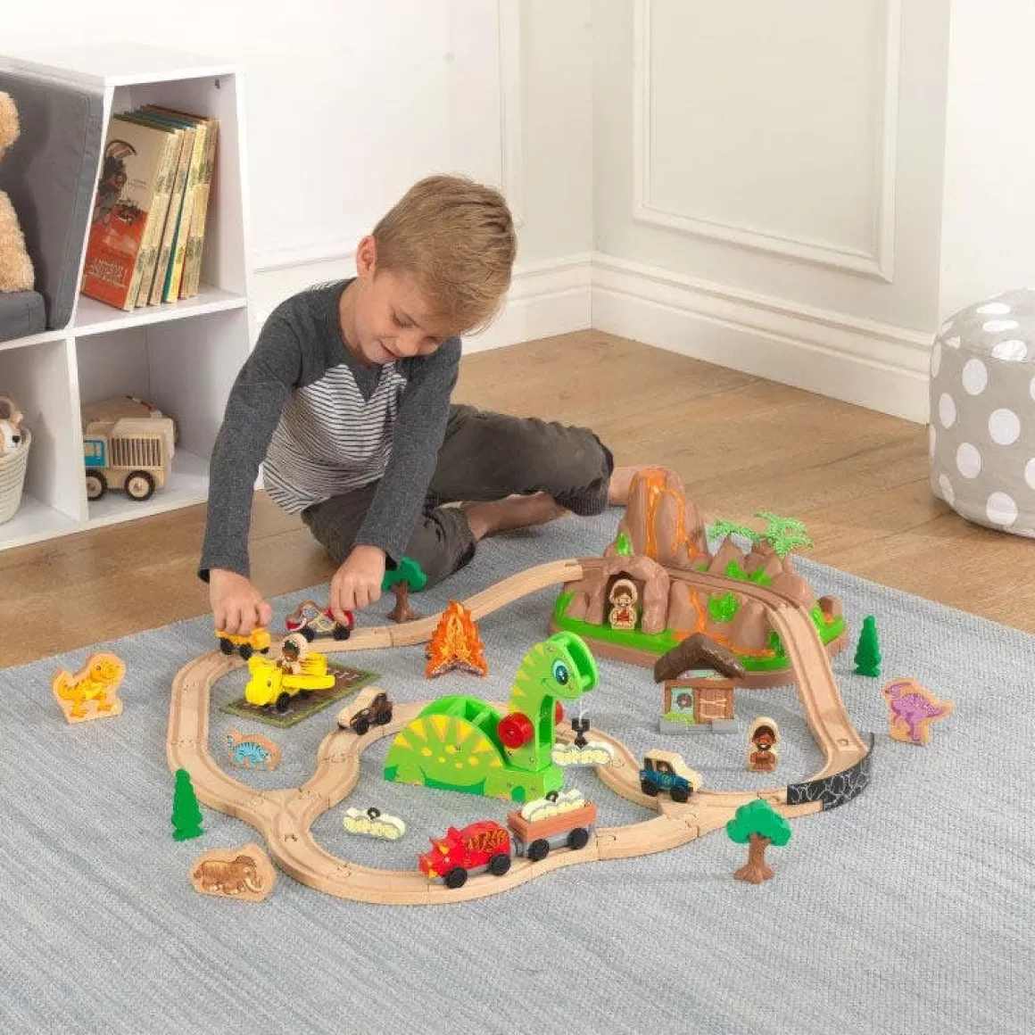 New KidKraft Dinosaur Bucket Top Train Set