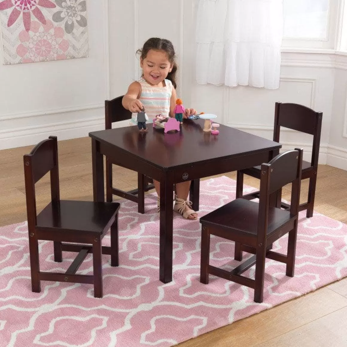 Flash Sale KidKraft Farmhouse Table & 4 Chairs - Espresso